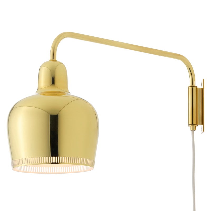 Aalto wall lamp A330S "Golden Bell" by Artek #brass #