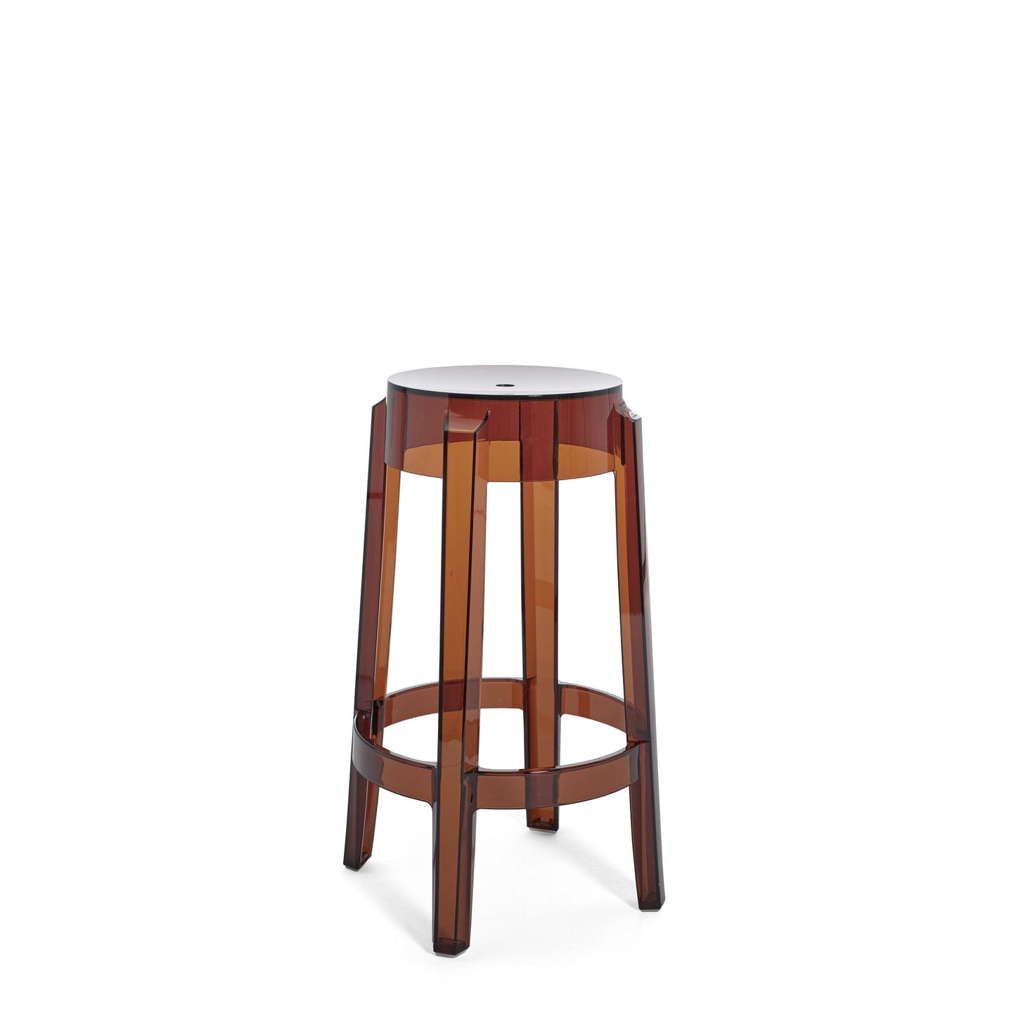 Charles Ghost Bar Stool H65 by Kartell #Amber