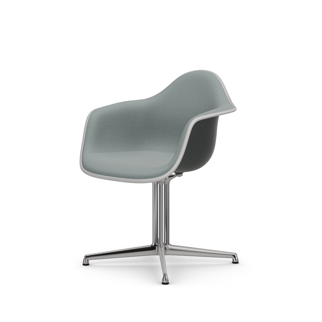 EAMES Plastic Armchair Dal (with Full Upholstery) (Color of Seat Shell -Granite Grey) (request info)