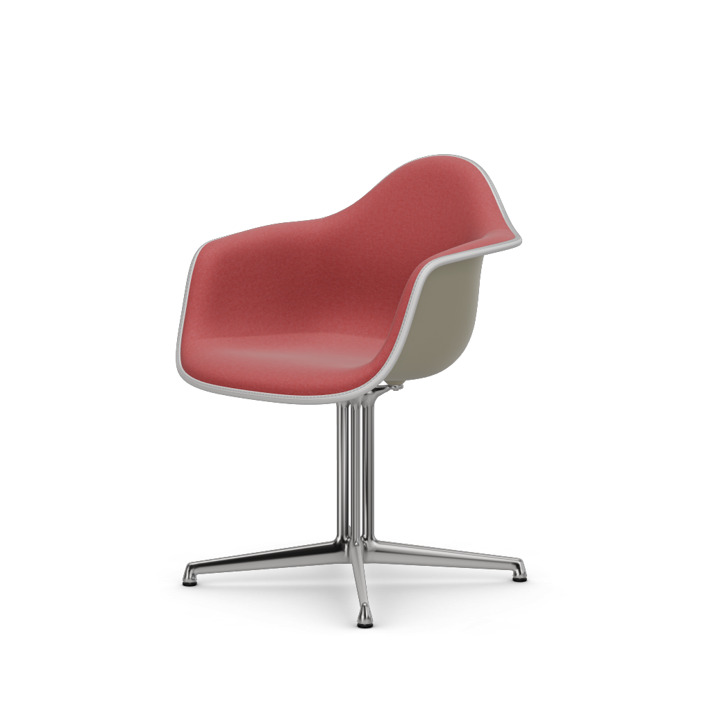 EAMES Plastic Armchair Dal (with Full Upholstery) (Color of Seat Shell -PEBBLE) (Request Info)