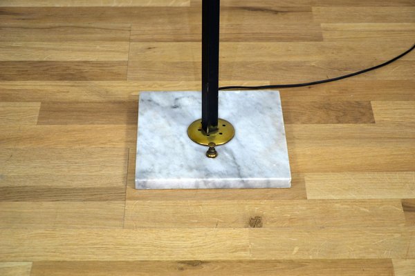 5-Light Marble and Glass Floor Lamp, Italy, 1950s-QZZ-1304179