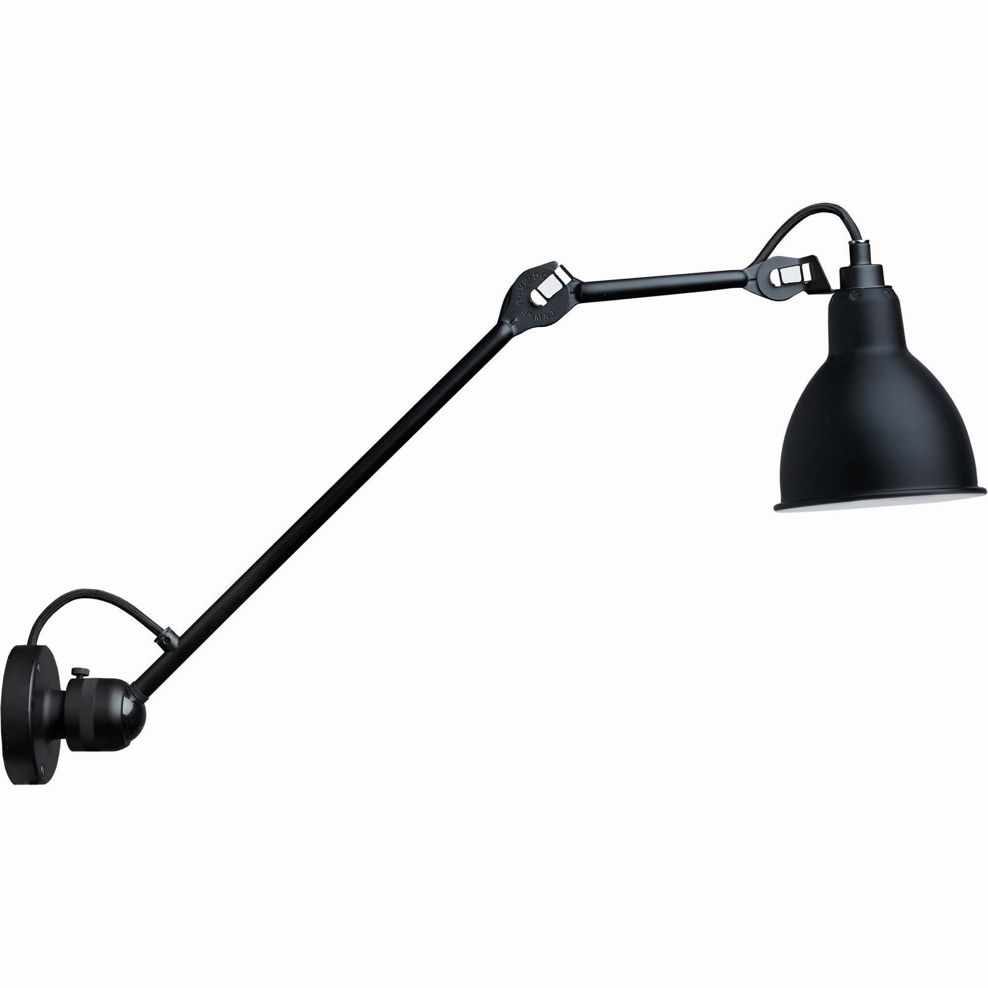 N304 L40 Wall Lamp by Lampe Gras #Mat Black Hardwired