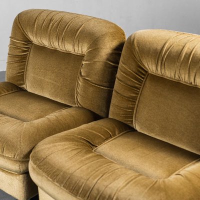 5-Seater Modular Sofa in Fabric with Coffee Table Element, 1970s, Set of 6-ZLY-1299575