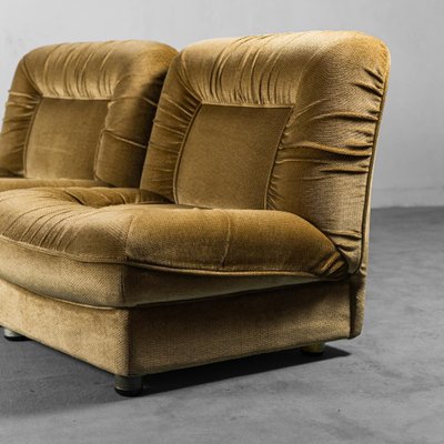 5-Seater Modular Sofa in Fabric with Coffee Table Element, 1970s, Set of 6-ZLY-1299575