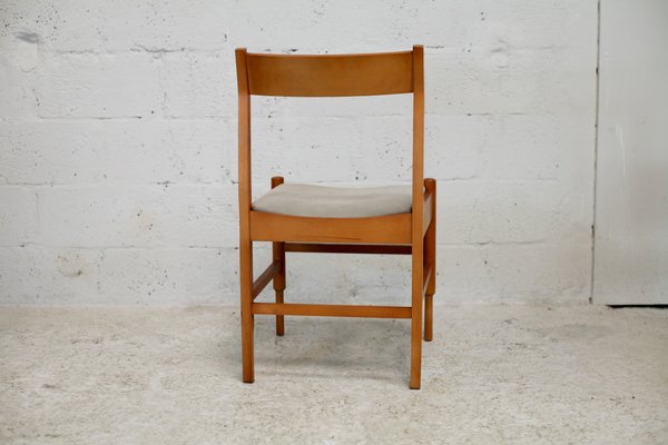 5 Wooden Chairs Flavored Base, Circa 1975., Set of 5-MAO-1251473