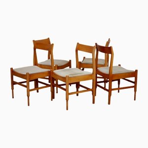 5 Wooden Chairs Flavored Base, Circa 1975., Set of 5-MAO-1251473