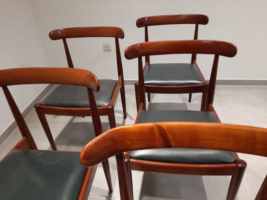 500 Orangewood Dining Chairs by Alfred Hendrickx for Belform, 1961, Set of 6-HPX-753870