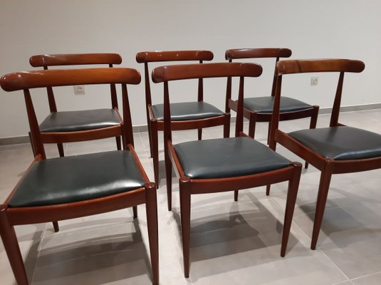 500 Orangewood Dining Chairs by Alfred Hendrickx for Belform, 1961, Set of 6-HPX-753870