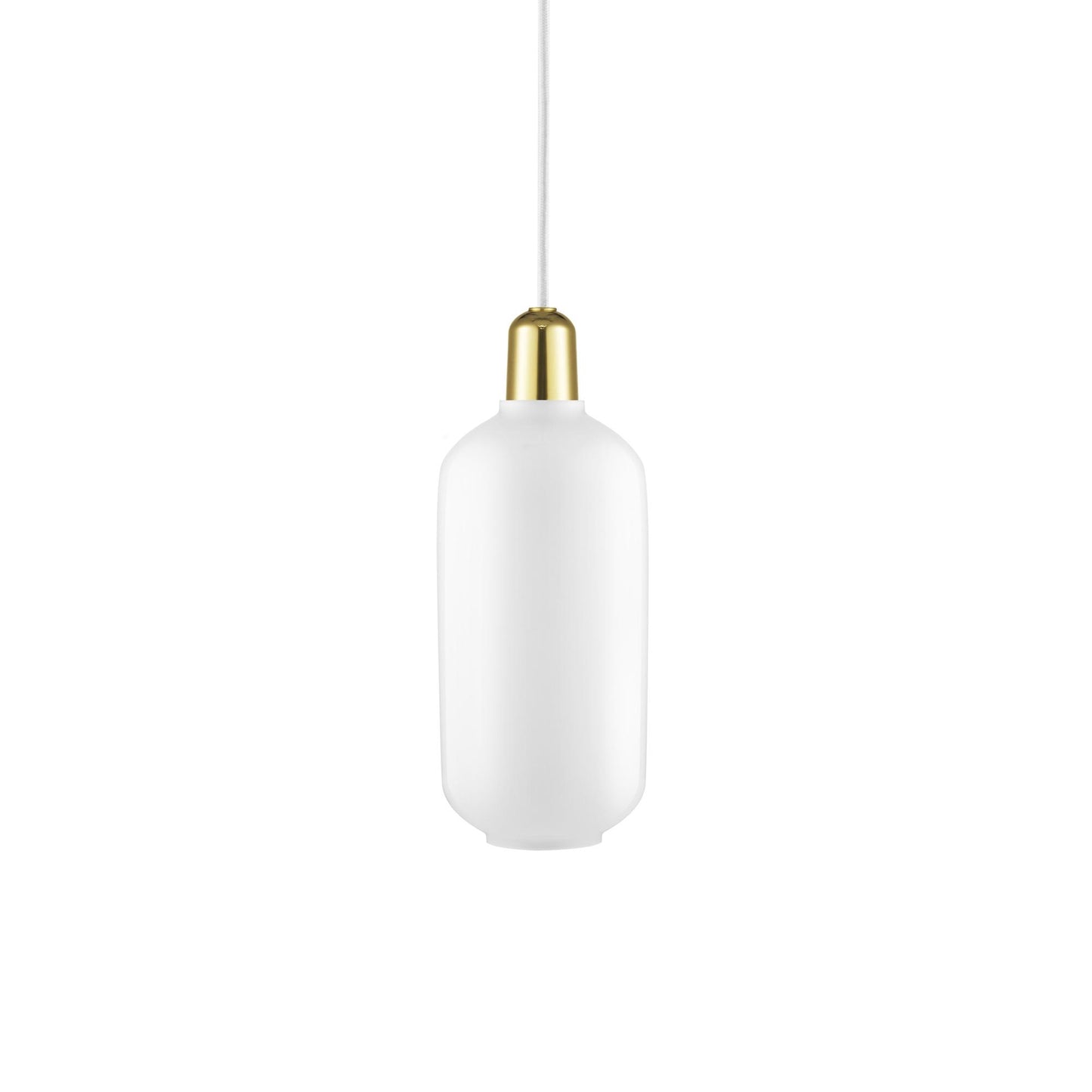 Amp Pendant Lamp Large by Normann Copenhagen #White / Brass