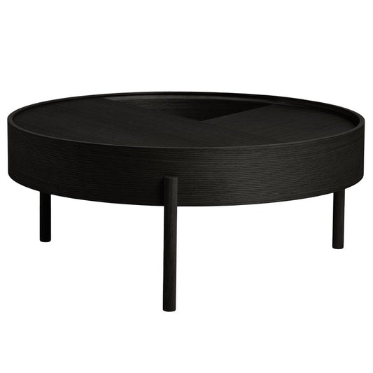 Arc coffee table 89 cm by Woud #black painted ash #