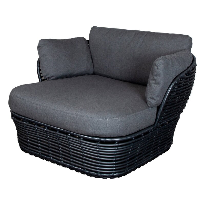 Basket lounge chair by Cane-line #graphite - grey #