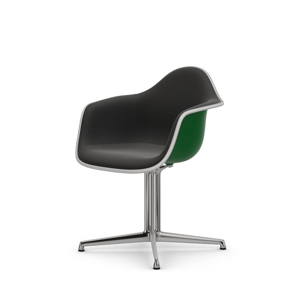 EAMES Plastic Armchair Dal (with Full Upholstery) (Color of Seat Shell -Green) (Request Info)