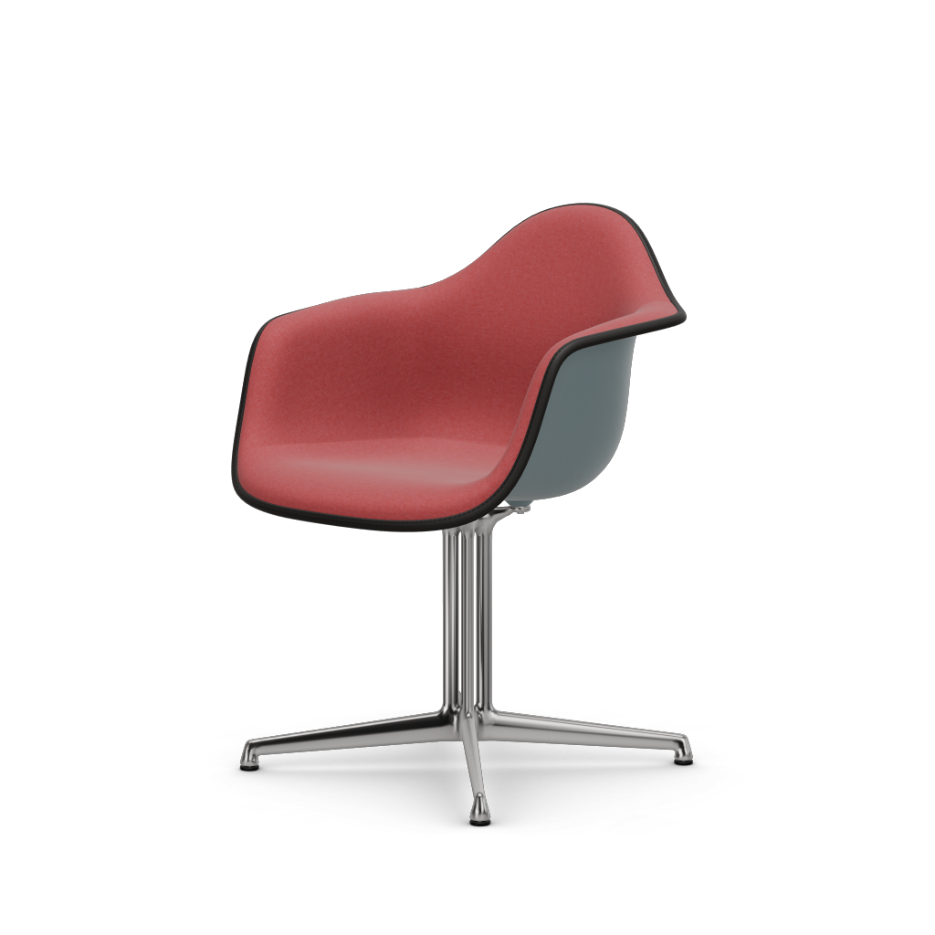 EAMES Plastic Armchair Dal (with Full Upholstery) (Color of Seat Shell -Ice Grey) (Request Info)