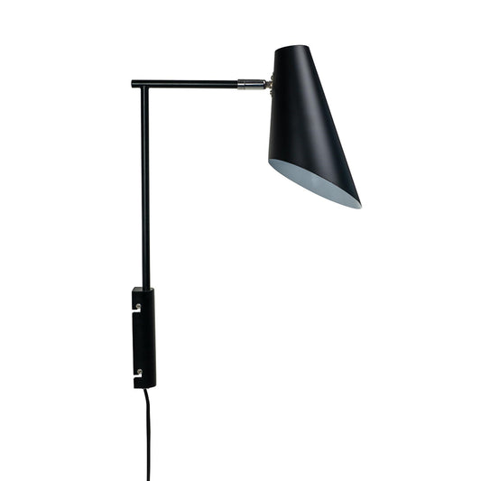 Cale Wall Lamp with Arm by Dyberg Larsen #Black