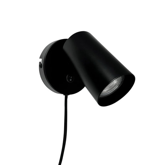 Modern Spot With Switch And Cord by Dyberg Larsen #Black