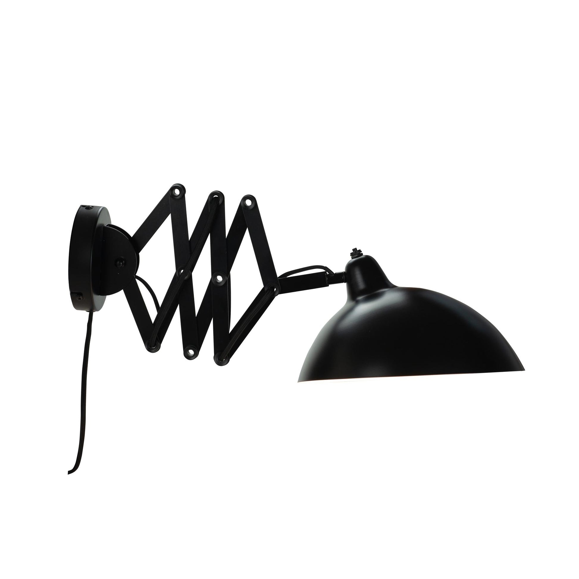 Futura Wall Lamp w. Folding Arm by Dyberg Larsen #Matt Black and White