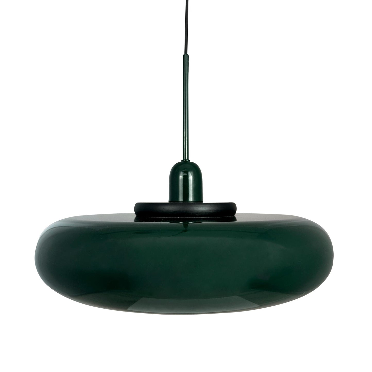 Planet Pendant Lamp With Ring by Dyberg Larsen #Wood/ Dark Green