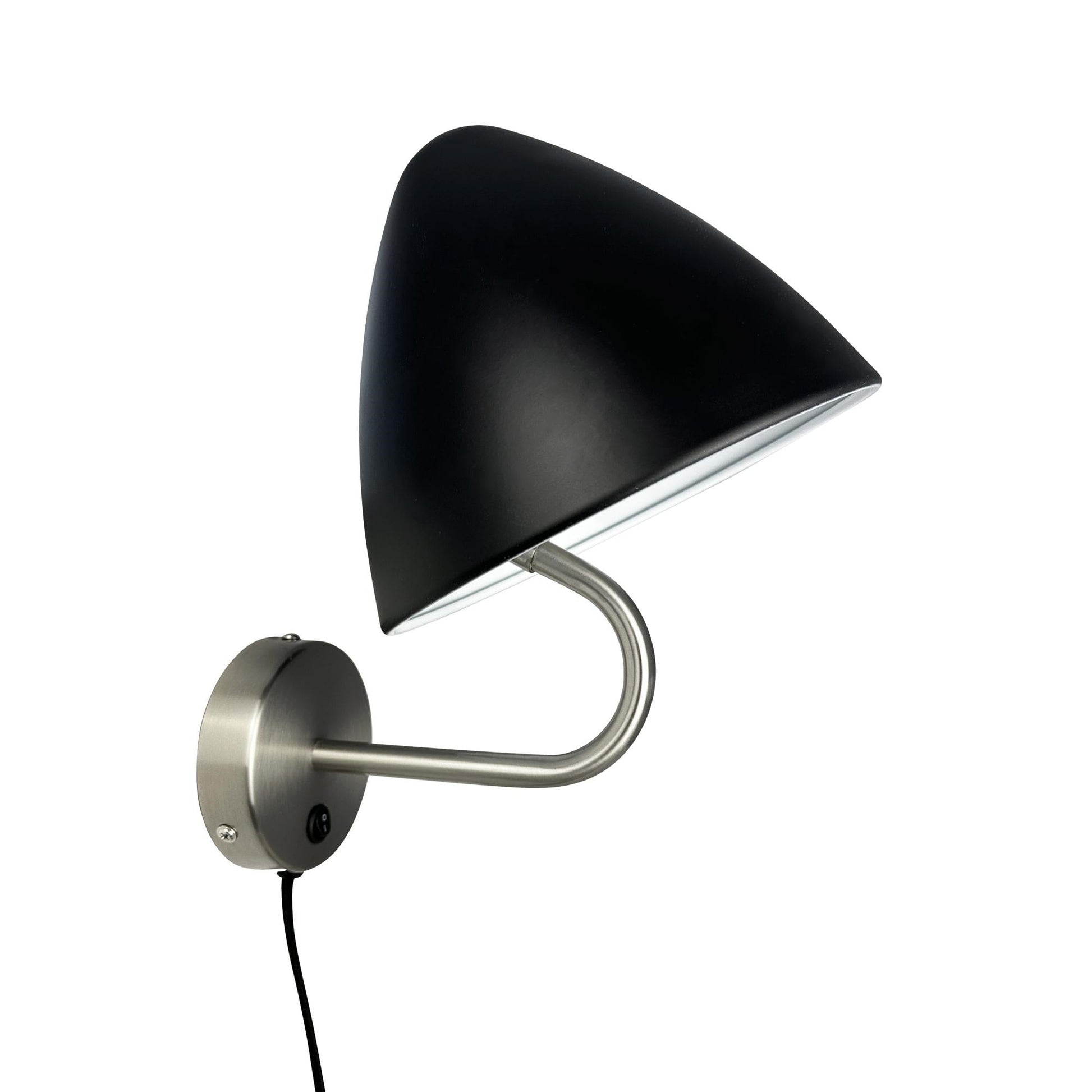 Oulu Wall Lamp by Dyberg Larsen #Black/ Brushed Steel