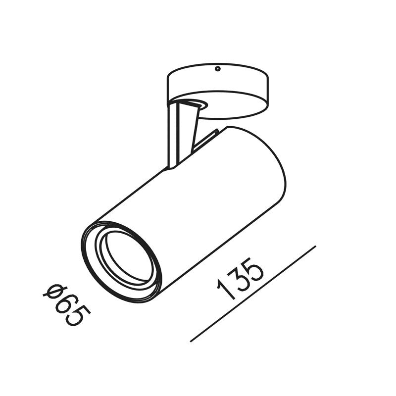 Tube AS.65 GU10 Serie Ceiling Spot by Raat