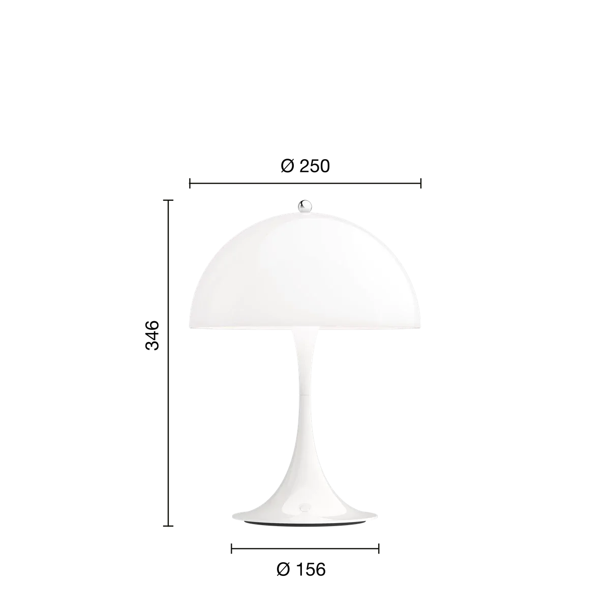 Panthella 250 Portable Table Lamp by Louis Poulsen #White opal acryl