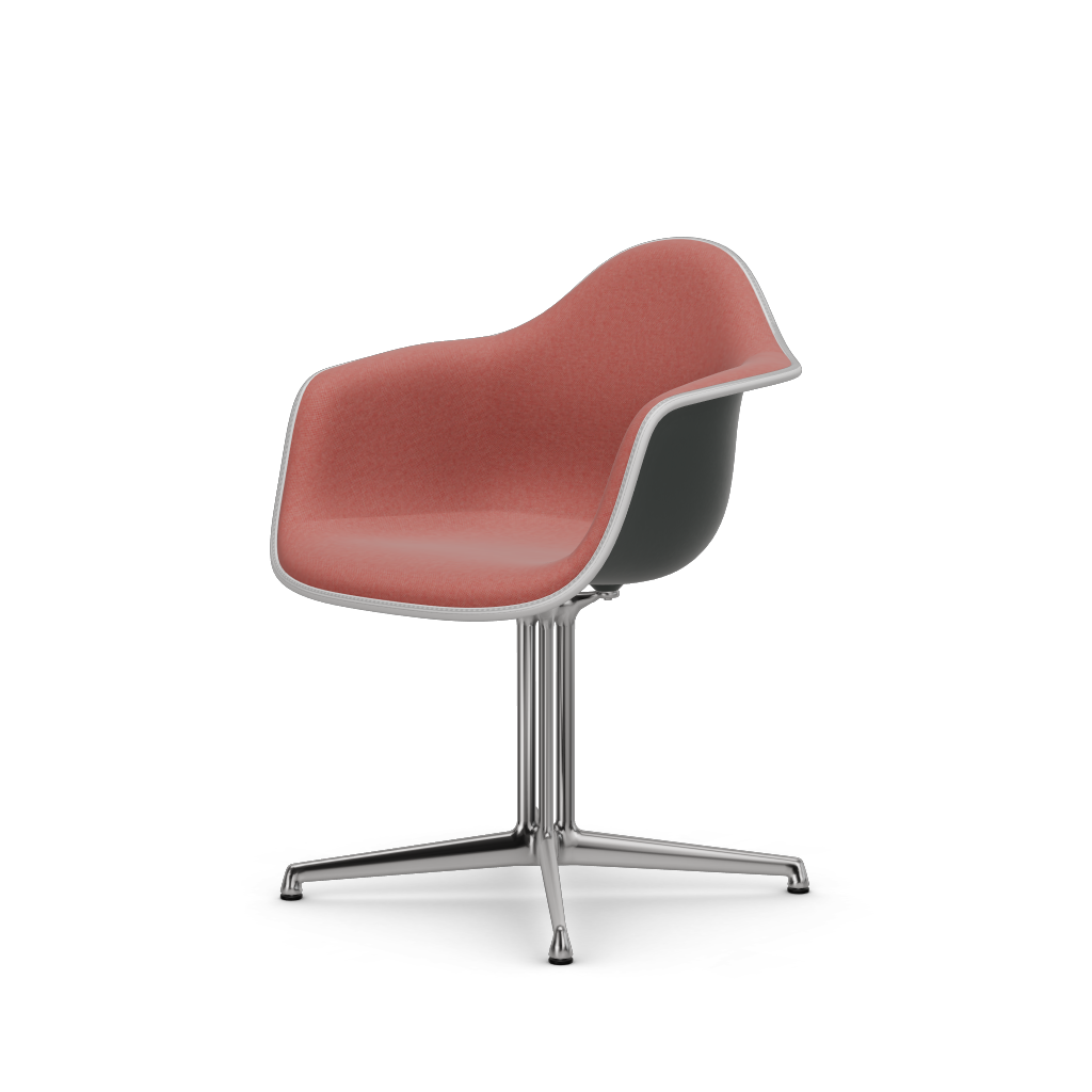 EAMES Plastic Armchair Dal (with Full Upholstery) (Color of Seat Shell -Granite Grey) (request info)