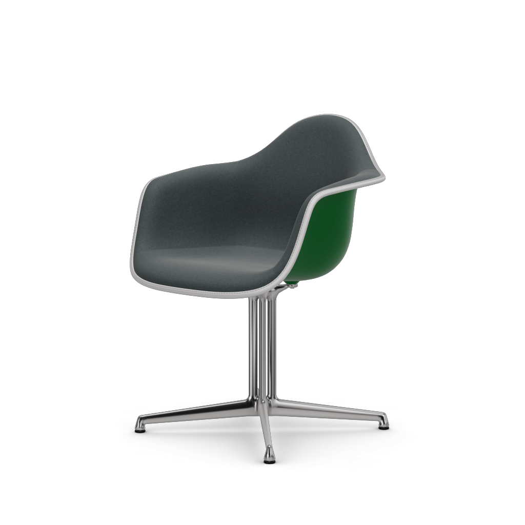 EAMES Plastic Armchair Dal (with Full Upholstery) (Color of Seat Shell -Green) (Request Info)