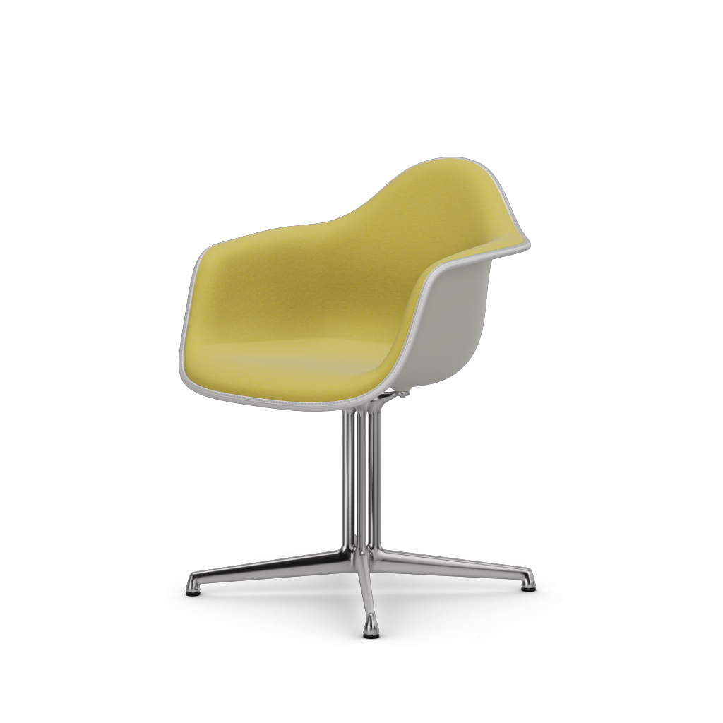 EAMES Plastic Armchair Dal (with Full Upholstery) (Color of Seat Shell -White) (Request Info)