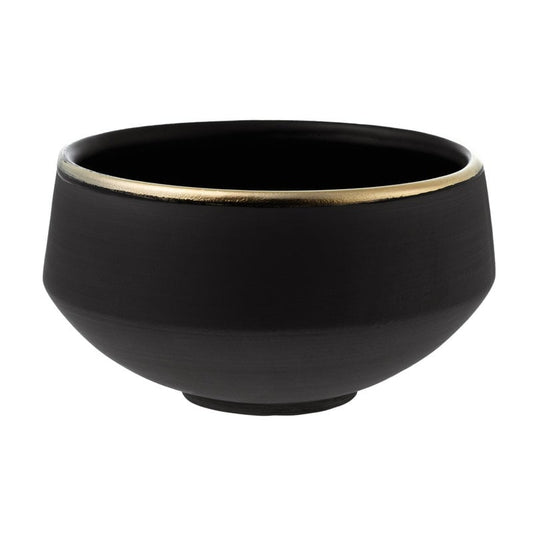 Eclipse Gold breakfast bowl 0,75 L by Vaidava Ceramics #black - gold #