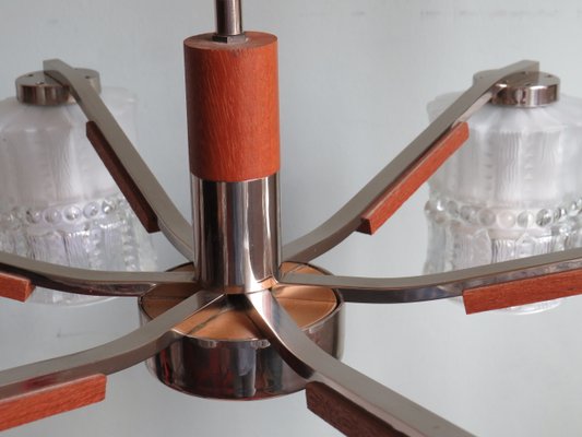 6-Arm Chandelier, Denmark, 1950-1960-UKG-1314578