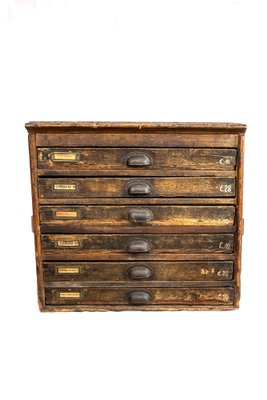 6-Drawer Wood and Metal Dresser, 1930s-PYA-982812