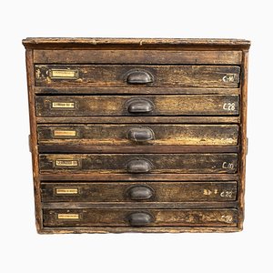 6-Drawer Wood and Metal Dresser, 1930s-PYA-982812