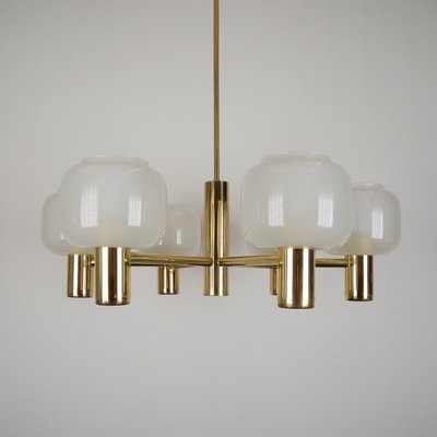 6-Light Brass Chandelier from Hadar-Leuchten, Germany, 1970s-FFL-1098188