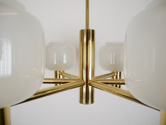 6-Light Brass Chandelier from Hadar-Leuchten, Germany, 1970s-FFL-1098188