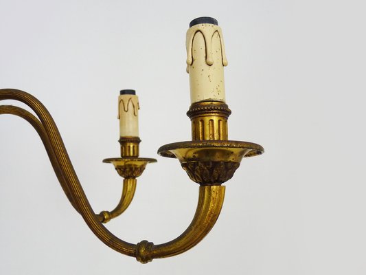 6-Light Bronze Chandelier, 1960s-MZP-1773244