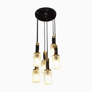 6-Light Glass Pendant attributed to Stilnovo, 1960s-GXL-1446598