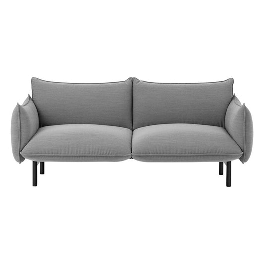 Ark 2-seater sofa by Normann Copenhagen #black steel - Steelcut Trio 133 #