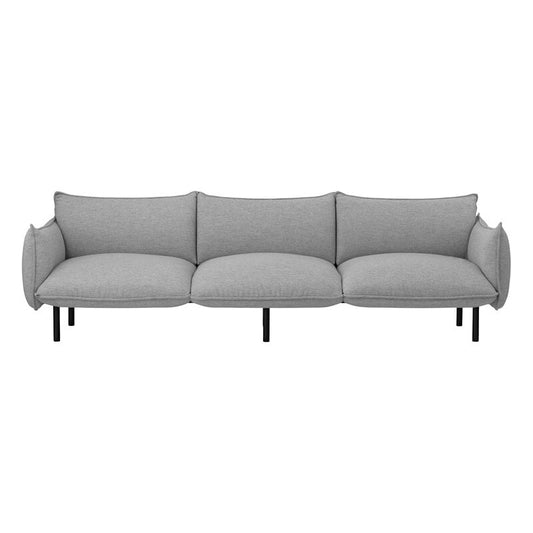 Ark 3-seater sofa by Normann Copenhagen #black steel - Hallingdal 0110 #