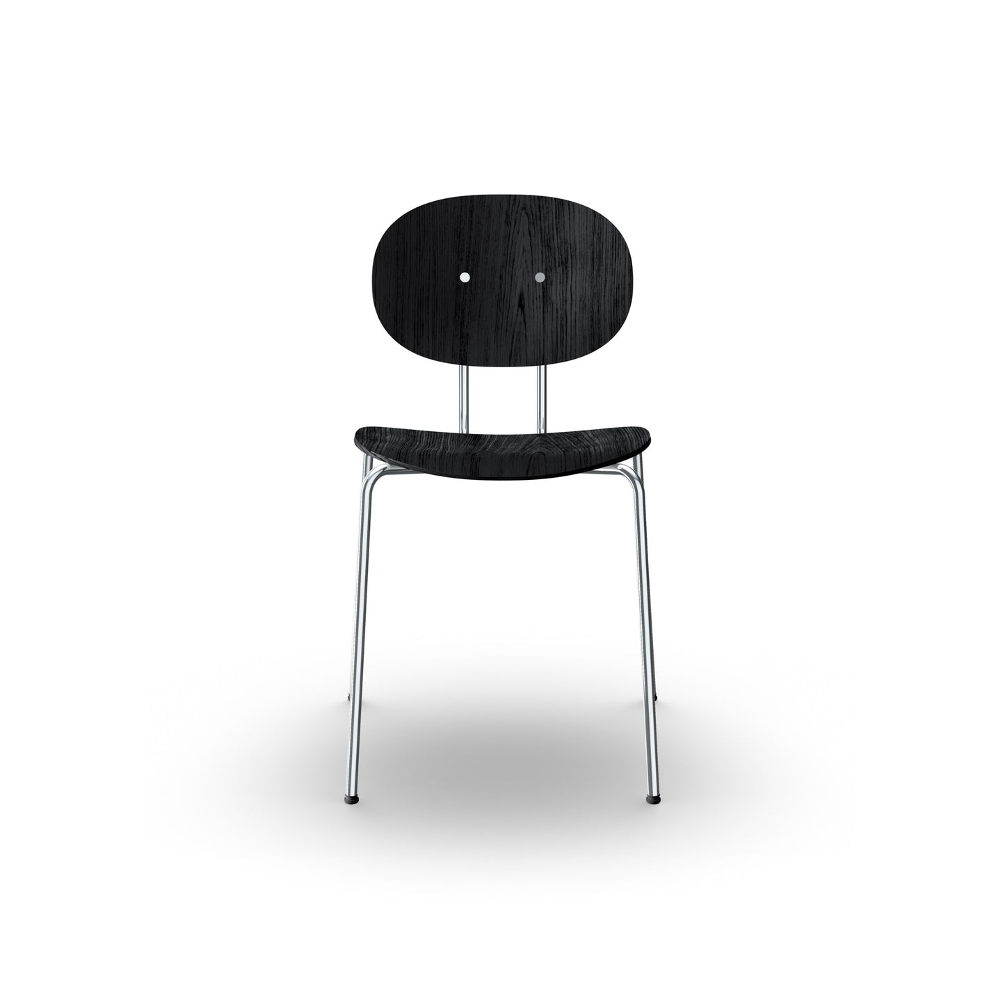 Piet Hein Dining Chair Chrome Black Oak by Sibast Furniture #Chrome Black Oak
