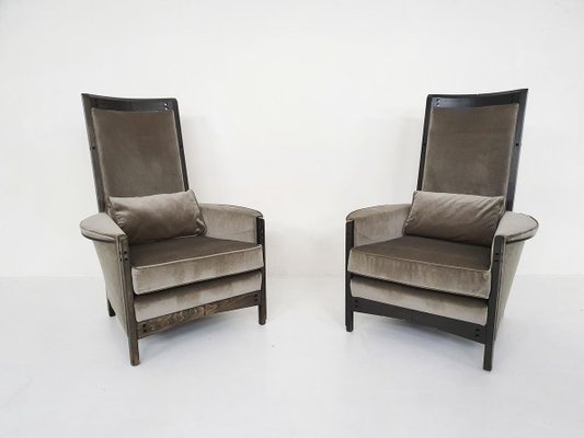 63970 Lounge Chairs by Umberto Asnago for Giorgetti Peggy, Italy 1990s, Set of 2-ZO-907191