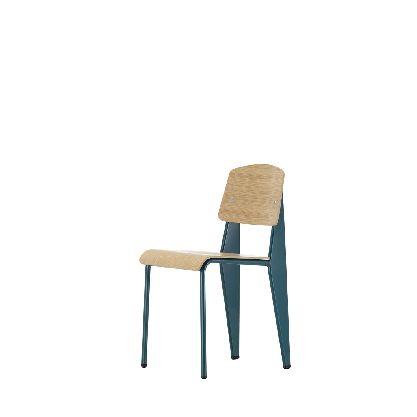 Standard Dining Chair by Vitra #Prouvé Bleu Dynasty/Oak