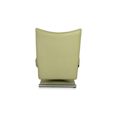 6500 Leather Armchair Set in Green Yellow from Rolf Benz, Set of 3-RQW-2036342