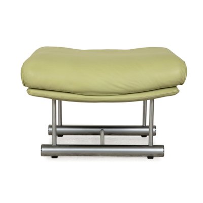 6500 Leather Stool Set in Green Yellow from Rolf Benz, Set of 2-RQW-2036329