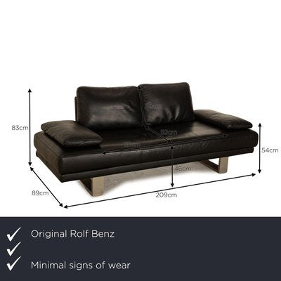 6600 Two-Seater Leather Sofa from Rolf Benz-RQW-2016719