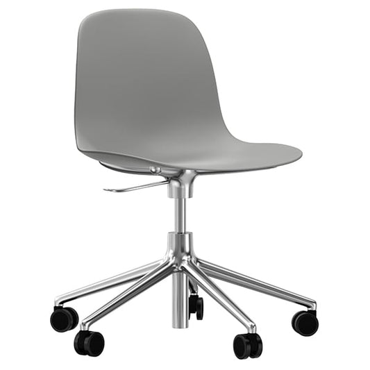 Form Swivel 5W Gaslift chair by Normann Copenhagen #aluminium - grey #