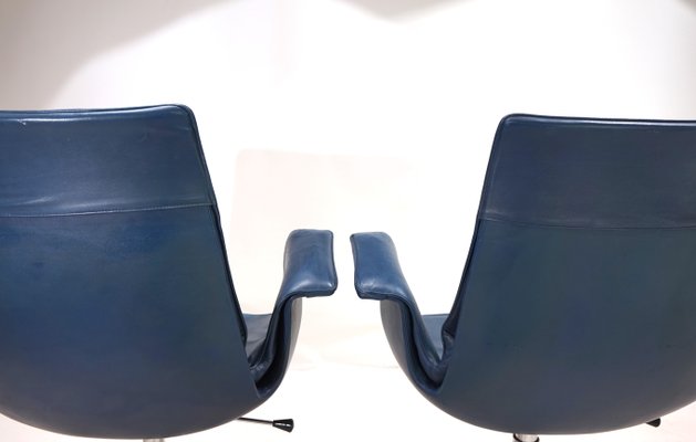 6727 Leather Office Chairs by Fabricius & Kastholm for Kill International, 1960s, Set of 2-HUW-2040354