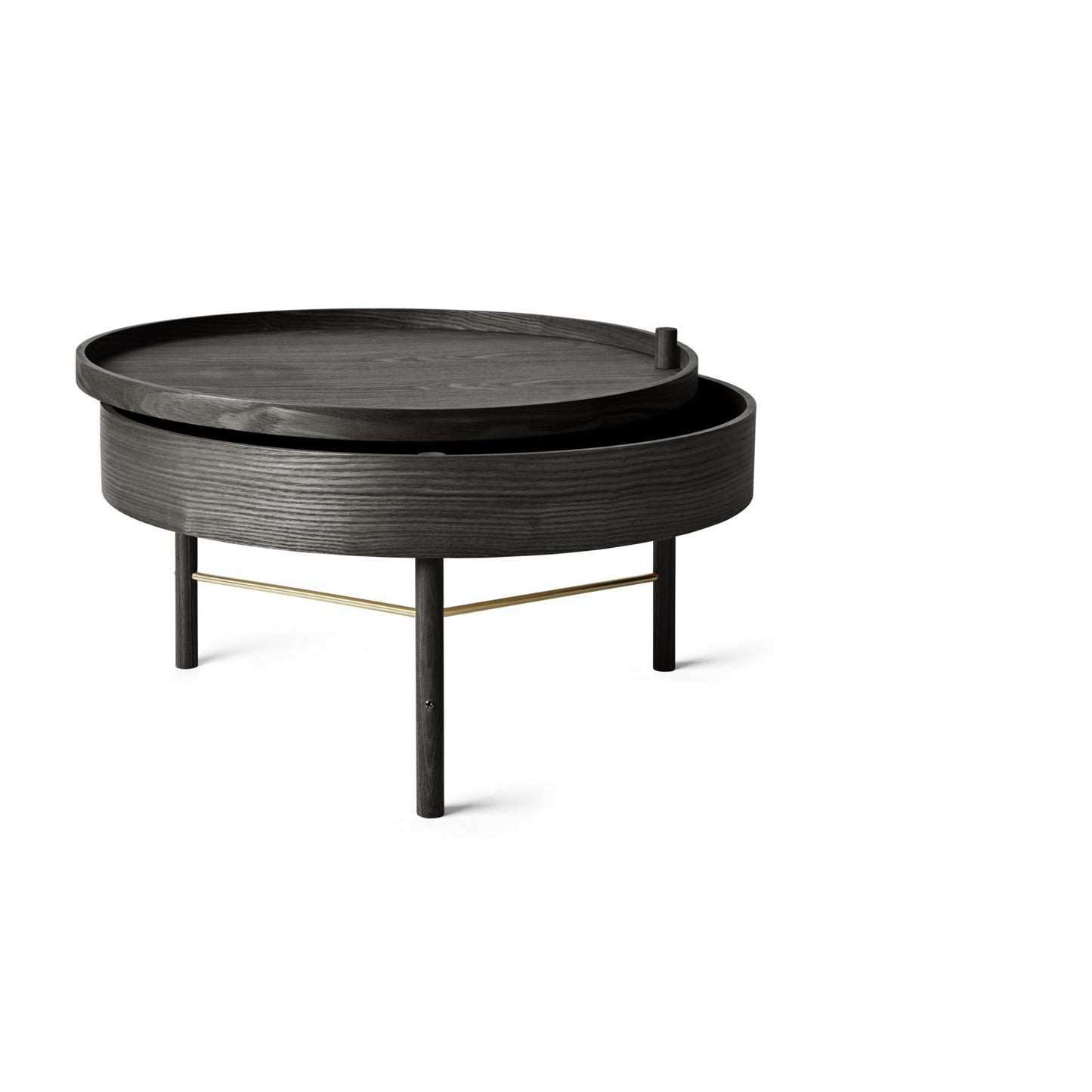 Turning Coffee Table Ø65 by Audo #Black Ash / Brass