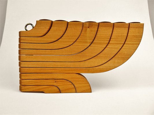 7-Armed Wooden Menora Candleholder by Jonas Grundell, 1980s-FPY-1819573