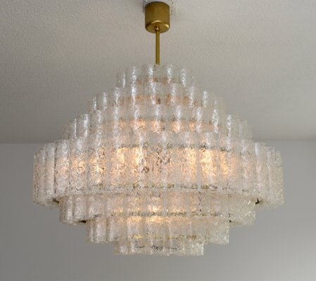 7-Tier Ice Glass Chandelier by Doria Leuchten, 1960s-HJP-1168173