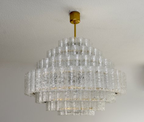 7-Tier Ice Glass Chandelier by Doria Leuchten, 1960s-HJP-1168173