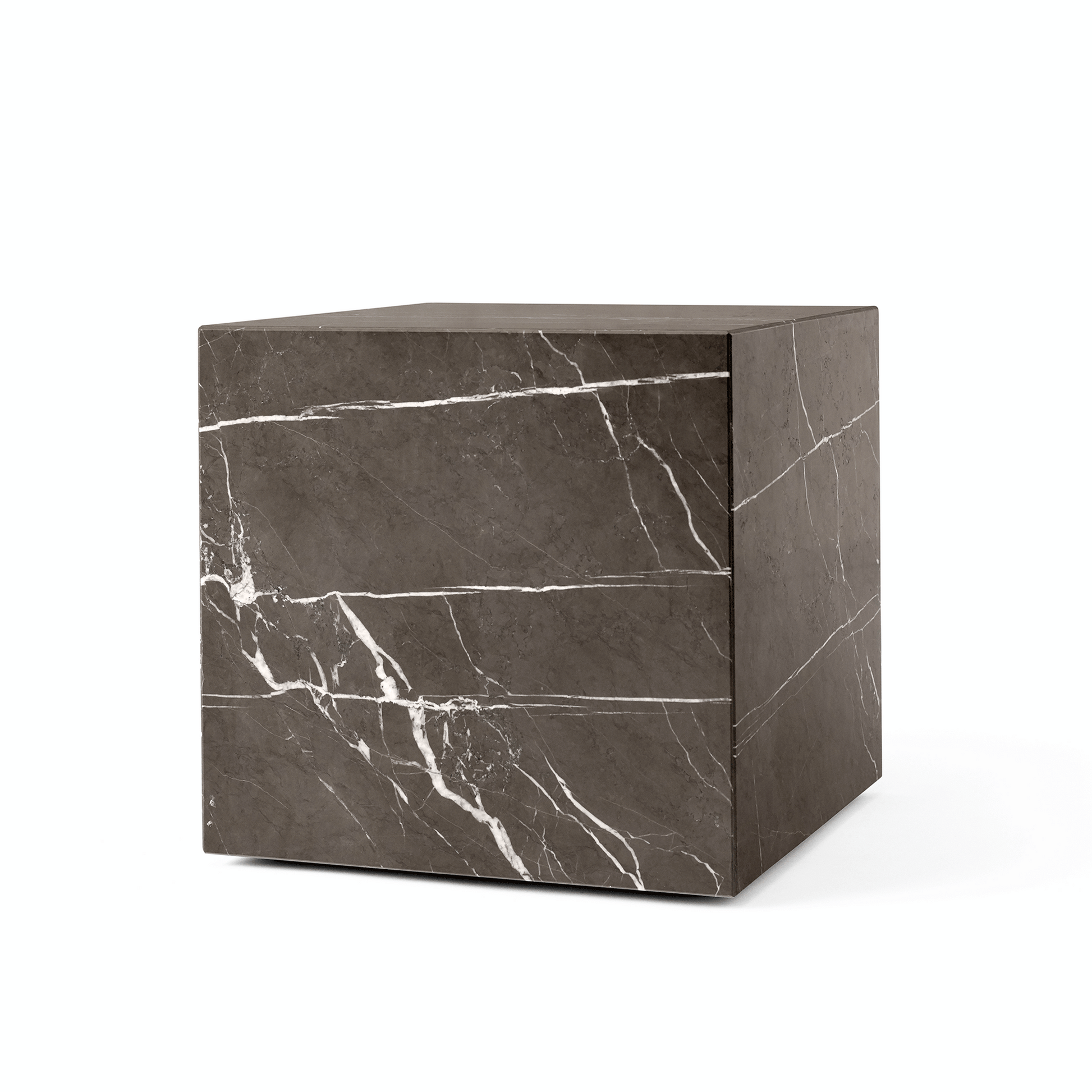 Plinth Coffee Table Cubic by Audo #Gray Kendzo Marble